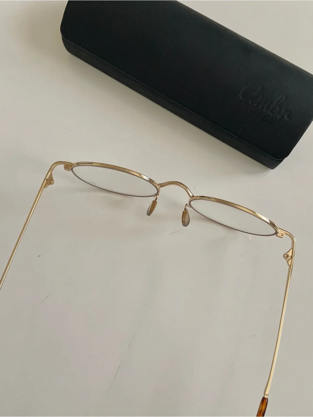 Everambr (formerly Ambr Eyewear) Blue Light Blocking Glasses, Gold Round Frames